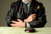 Judge holding a hammer