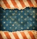Grunge ripped paper USA flag pattern