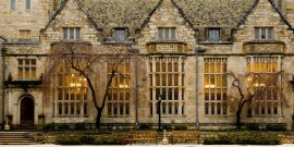 Yale University campus at evening, New Haven, Connecticut