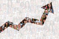 Wachstum mit Erfolg oder erfolgreich Strategie im Business Menschen