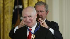 President George Bush awarding C-Span founder Brian Lamb with the Presidential Medal of Freedom  The Presidential Medal of