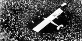 Charles Lindbergh arriving at Croydon Field, Surrey, England