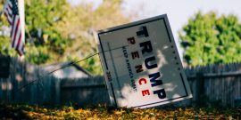 Discarded Trump Sign