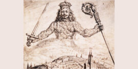 Drawing of frontispiece of Leviathan