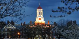 Harvard at night