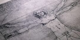 14th century anatomy art by Leonardo Da Vinci