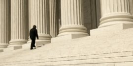 Supreme Court Steps Man