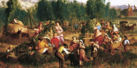 Thompkins H Matteson (American painter, 1813-1884) Hop Picking 1862