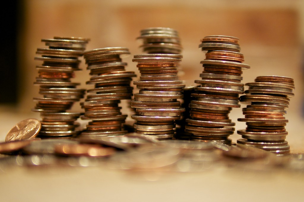 A stack of coins