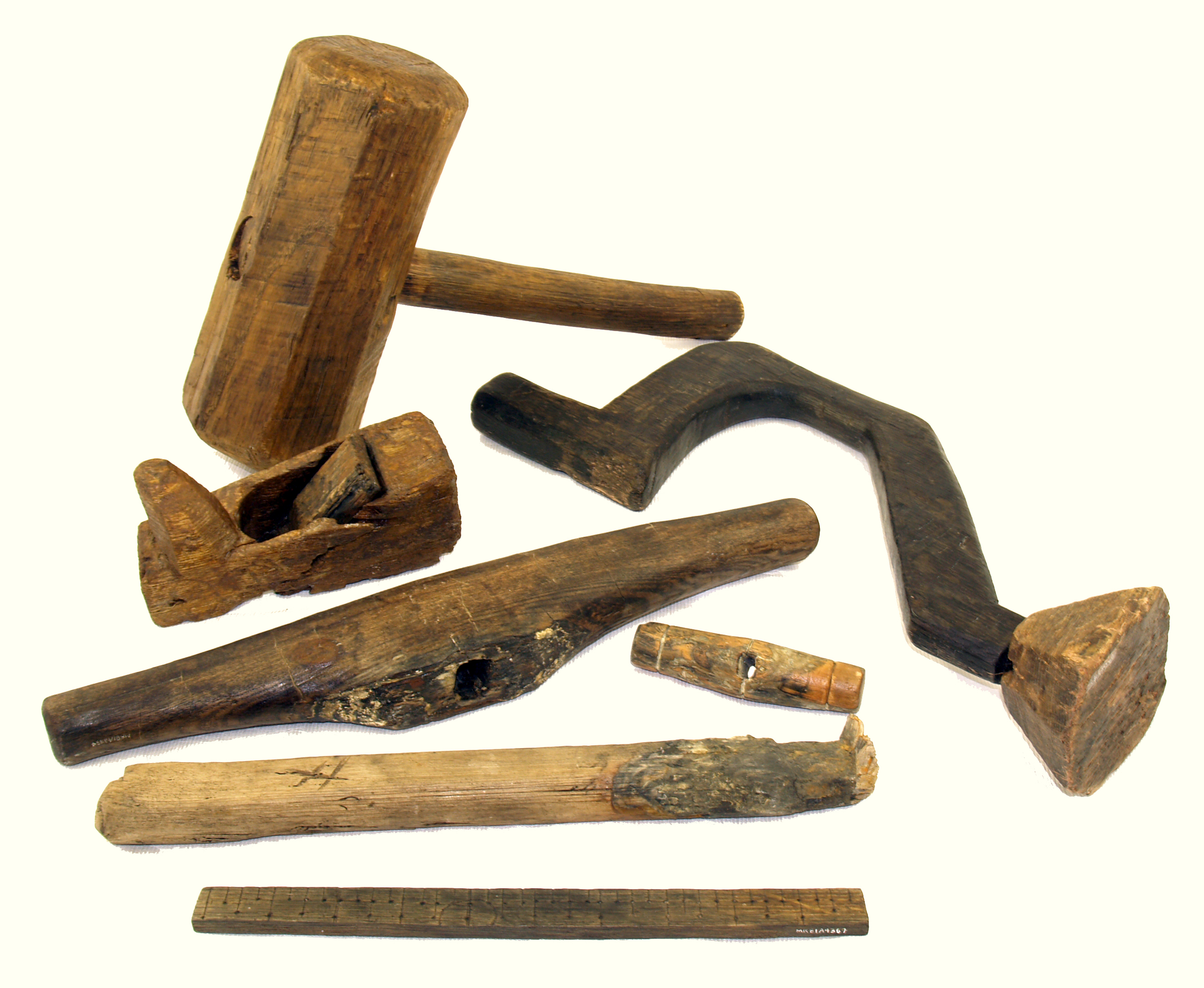 An old fashioned carpenter's tools